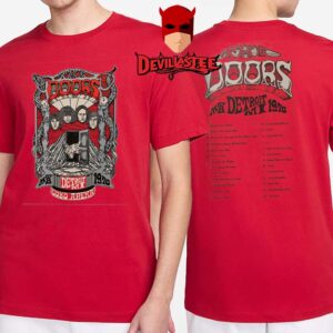 The Doors Detroit MI 1970 Cobo Arena On May 8th 60th Anniversary Trackilist Two Sided T-Shirt