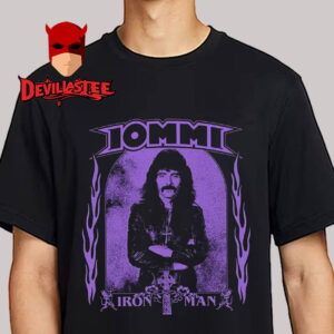 Tony Iommi Iron Man Vintage Purple T-Shirt