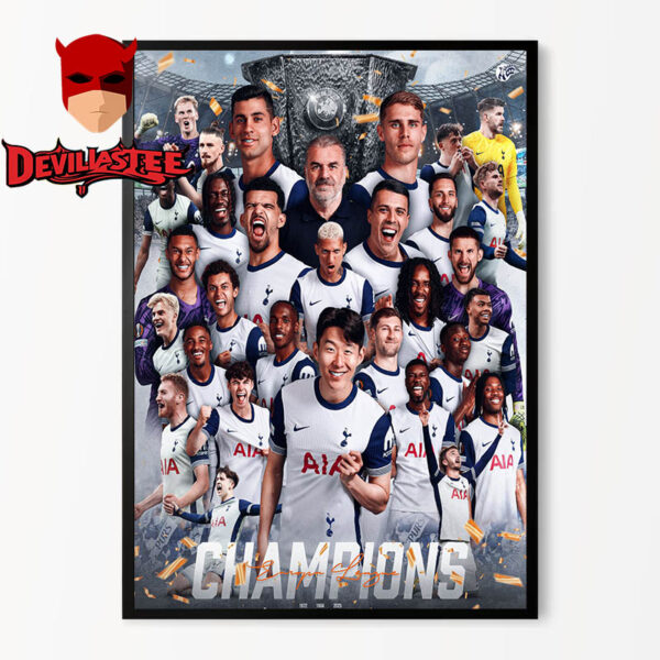 Tottenham Europa League Winners 2025 Champions Home Decor Poster Canvas