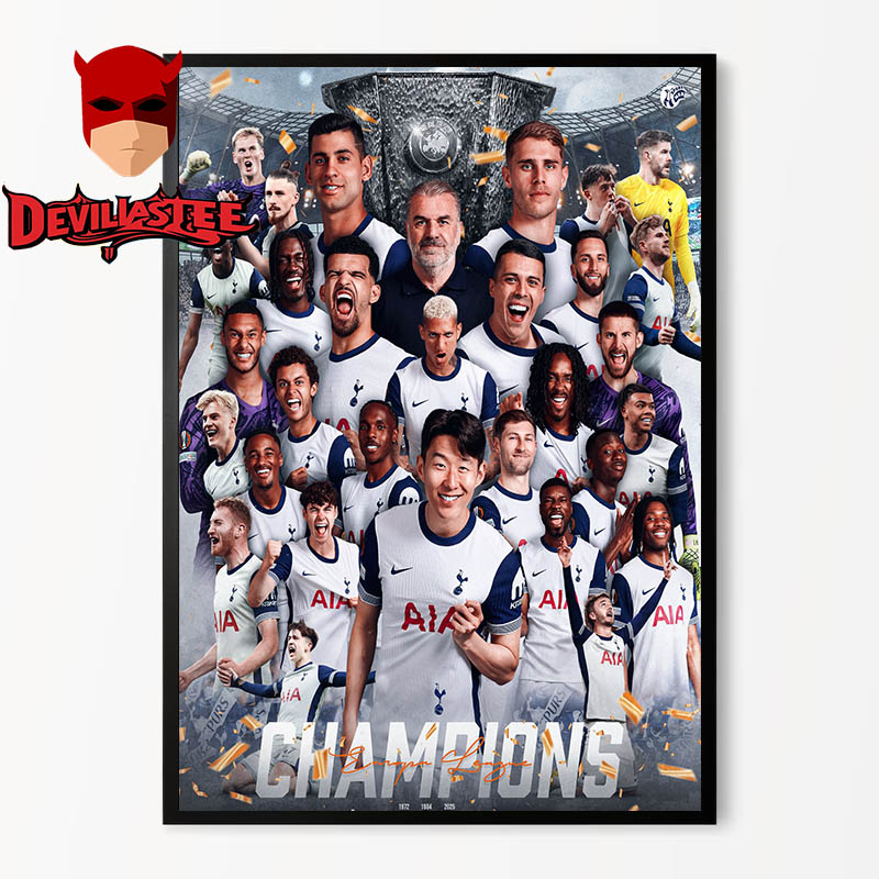 Tottenham Europa League Winners 2025 Champions Home Decor Poster Canvas Tottenham Europa League Winners 2025 Champions Home Decor Poster Canvas