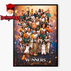 Tottenham Hotspur Europa League Champions 2025 Winners Home Decor Poster Canvas