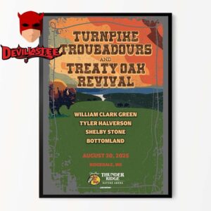Turnpike Troubadours And Treaty Oak Revival Ridgedale MO 2025 On August 30th Home Decor Poster Canvas