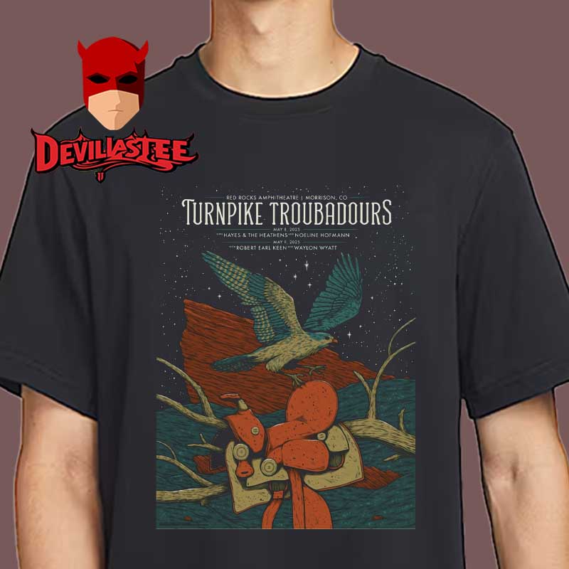 Turnpike Troubadours Red Rocks Amphitheatre 2025 Morrison CO On May 8th 9th Unisex T-Shirt Turnpike Troubadours Red Rocks Amphitheatre 2025 Morrison CO On May 8th 9th Unisex T-Shirt