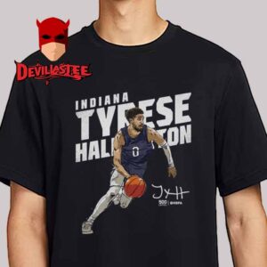 Tyrese Haliburton Indiana Slant Signed Signature Unisex T-Shirt