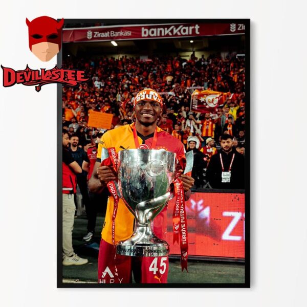 Victor Osimhen Galatasaray SK Turkish Cup Winners 2025 Champions 19th Home Decor Poster Canvas