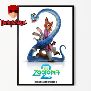 Zootopia 2 Disney In Theaters November 26th 2025 Home Decor Poster Canvas