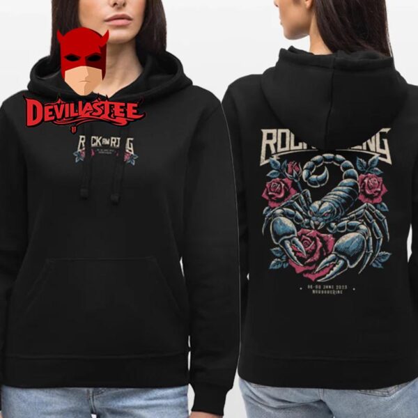 Rock Am Ring 2025 Nurburgring Nurnberg On June 8th Scorpion N Roses Two Sided Hoodie