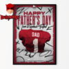 Arkansas Razorback Football Poster Celebrates Happy Fathers Day Home Decor Poster Canvas