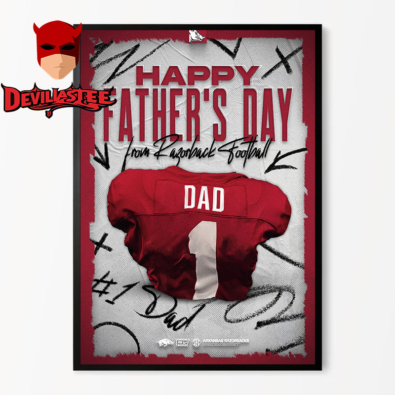 Arkansas Razorback Football Poster Celebrates Happy Fathers Day Home Decor Poster Canvas Arkansas Razorback Football Poster Celebrates Happy Fathers Day Home Decor Poster Canvas