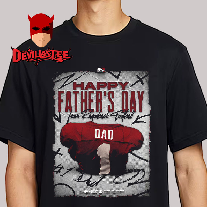 Arkansas Razorback Football Poster Celebrates Happy Fathers Day Unisex T-Shirt Arkansas Razorback Football Poster Celebrates Happy Fathers Day Unisex T-Shirt