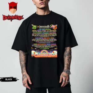 Bonnaroo Music And Arts Festival Official Poster Full Lineup In Manchester TN On June 12-15 2025 Unisex T-Shirt