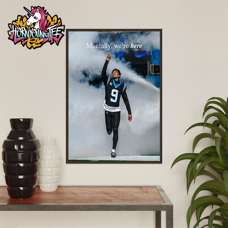 Carolina Panthers Mentally We're Here Poster Home Decor Canvas Carolina Panthers Mentally We're Here Poster Home Decor Canvas