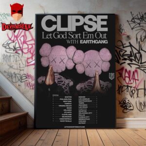 Clipse Let God Sort Them Out Tour Home Decor Poster Canvas