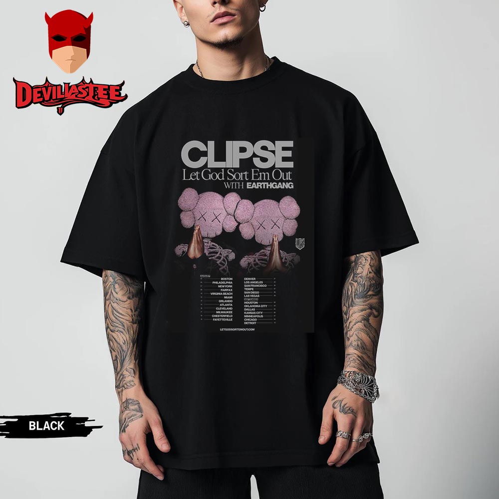 Clipse Let God Sort Them Out Tour Unisex T Shirt Clipse Let God Sort Them Out Tour Unisex T Shirt