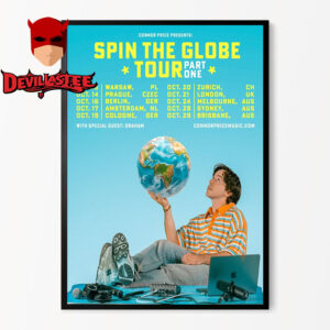 Connor Price Spin The Globe Tour 2025 Part One Schedule Tour Dates Featuring Graham Home Decor Poster Canvas