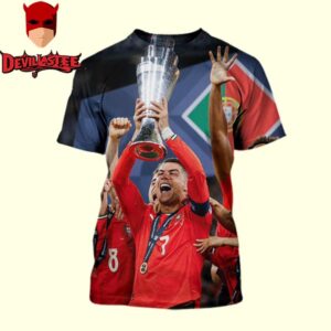 Cristiano Ronaldo And Portugal Are 2025 UEFA Nation League Winner In Germany All Over Print Shirt