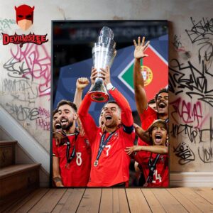 Cristiano Ronaldo has win UEFA Nation League with Protugal in june 9th 2025 Home Decor Poster Canvas