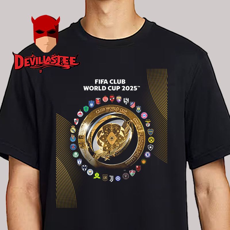 FIFA Club World Cup 2025 Poster 32 Teams 1 Trophy Unisex T-Shirt FIFA Club World Cup 2025 Poster 32 Teams 1 Trophy Unisex T-Shirt