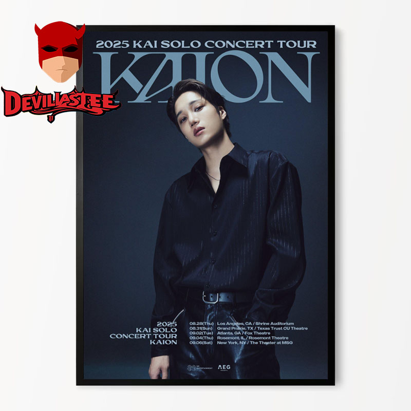 Kai Solo Concert Tour 2025 Kaion In USA Poster Schedule Tour Dates Home Decor Poster Canvas Kai Solo Concert Tour 2025 Kaion In USA Poster Schedule Tour Dates Home Decor Poster Canvas