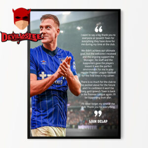 Liam Delap Says Thank You To Ipswich Town To Join Chelsea FC Home Decor Poster Canvas