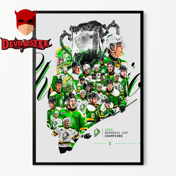 London Knights Poster Celebrates The Champions 2025 Memorial Cup Champions Home Decor Poster Canvas
