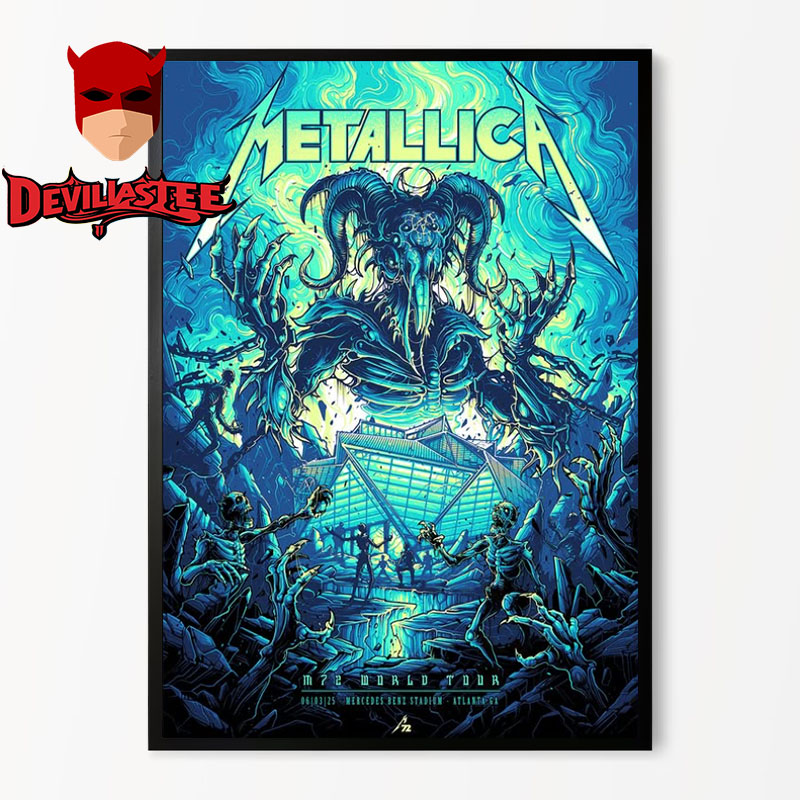 Metallica M72 Atlanta Venue Poster At Mercedes Benz Stadium In Atlanta GA On June 3 2025 M72 World Tour Poster Home Decor Canvas Metallica M72 Atlanta Venue Poster At Mercedes Benz Stadium In Atlanta GA On June 3 2025 M72 World Tour Poster Home Decor Canvas