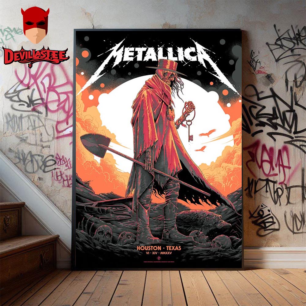Metallica M72 Houston At 2415 Taft ST Houston TX 77006 On June 14-15th 2025 Home Decor Poster Canvas Metallica M72 Houston At 2415 Taft ST Houston TX 77006 On June 14-15th 2025 Home Decor Poster Canvas