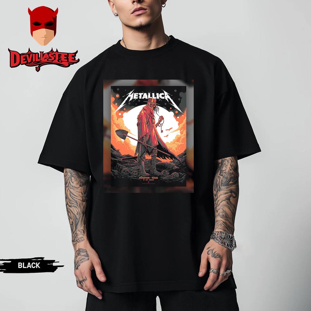Metallica M72 Houston At 2415 Taft ST Houston TX 77006 On June 14-15th 2025 Unisex T Shirt Metallica M72 Houston At 2415 Taft ST Houston TX 77006 On June 14-15th 2025 Unisex T Shirt