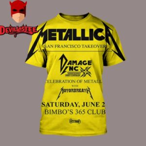 Metallica M72 Santa Clara At The Legendary Bimbo On Saturday June 21 2025 All Over Print Shirt