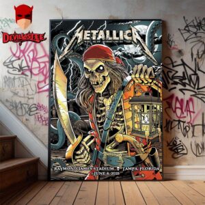 Metallica M72 Tampa The Venue Tonights Show Poster at Raymond James Stadium Tampa FL on June 8th 2025 Home Decor Canvas