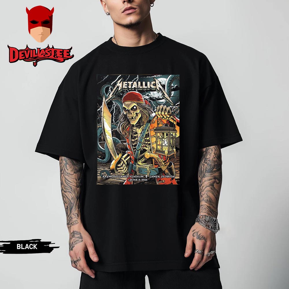 Metallica M72 Tampa The Venue Tonights Show Poster at Raymond James Stadium Tampa FL on June 8th 2025 Unisex Shirt Metallica M72 Tampa The Venue Tonights Show Poster at Raymond James Stadium Tampa FL on June 8th 2025 Unisex Shirt