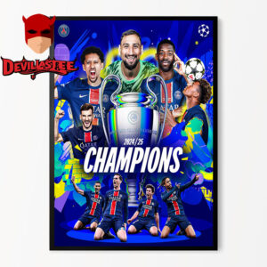 PSG Paris Saint-Germain The Champions 2025 UEFA Champions League Munich Final Home Decor Poster Canvas