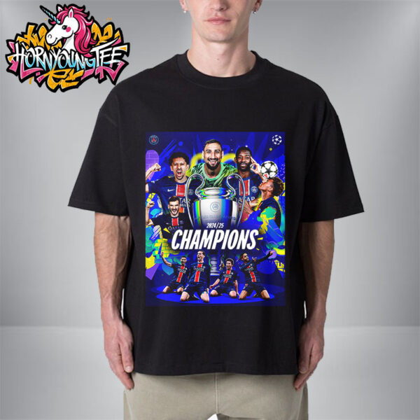 PSG Paris Saint-Germain The Champions 2025 UEFA Champions League Munich Final Unisex T-Shirt