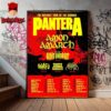 Pantera The Heaviest Tour Of The Summer At July 15 To September 13 Home Decor Poster Canvas