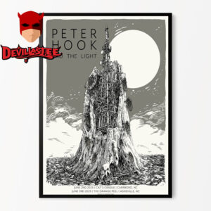 Peter Hook And The Light 2025 North American Tour Poster Two Show On June 2-3 2025 In North Carolina Home Decor Poster Canvas