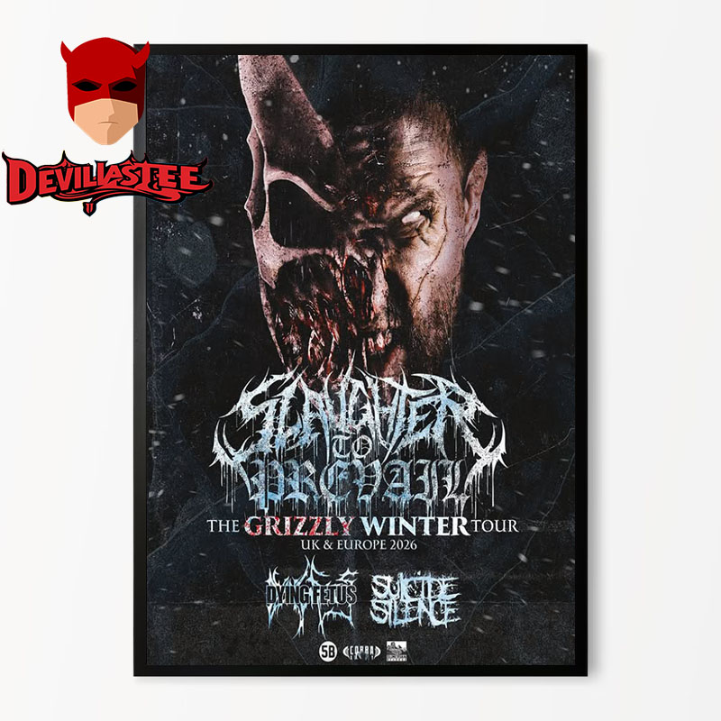 Slaughter To Prevail The Grizzly Winter Tour UK And Europe 2026 Schedule Tour Dates Home Decor Poster Canvas Slaughter To Prevail The Grizzly Winter Tour UK And Europe 2026 Schedule Tour Dates Home Decor Poster Canvas