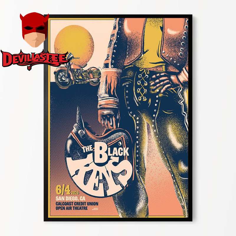 The Black Keys Poster Show At Calcoast Credit Union Open Air Theatre On June 4 2025 San Diego CA Home Decor Poster Canvas The Black Keys Poster Show At Calcoast Credit Union Open Air Theatre On June 4 2025 San Diego CA Home Decor Poster Canvas
