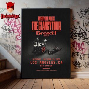 Twenty One Pilots The Clancy Tour Breach 2025 At BMO Stadium In Los Angeles CA On October 25th 2025 Home Decor Poster Canvas