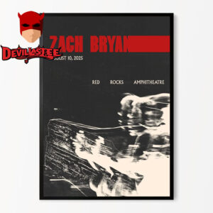 Zach Bryan Music Show At Red Rocks Park And Amphitheatre On August 10 2025 Home Decor Poster Canvas