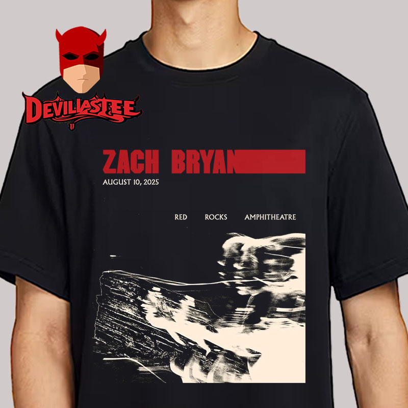 Zach Bryan Music Show At Red Rocks Park And Amphitheatre On August 10 2025 Unisex T-Shirt Zach Bryan Music Show At Red Rocks Park And Amphitheatre On August 10 2025 Unisex T-Shirt