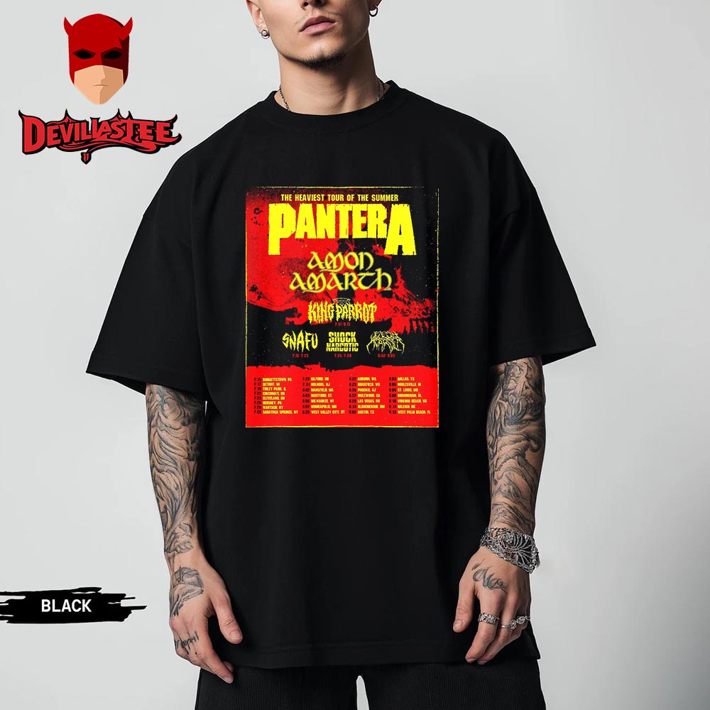 Pantera The Heaviest Tour Of The Summer At July 15 To September 13 Unisex T Shirt Pantera The Heaviest Tour Of The Summer At July 15 To September 13 Unisex T Shirt