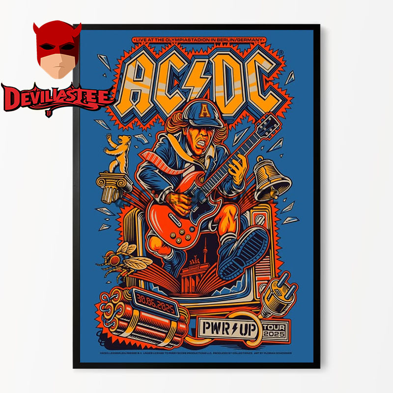ACDC Pwr Up Tour 2025 Poster Tonight Live At The Olympiastadion In Berlin On June 30 2025 Home Decor Poster Canvas ACDC Pwr Up Tour 2025 Poster Tonight Live At The Olympiastadion In Berlin On June 30 2025 Home Decor Poster Canvas