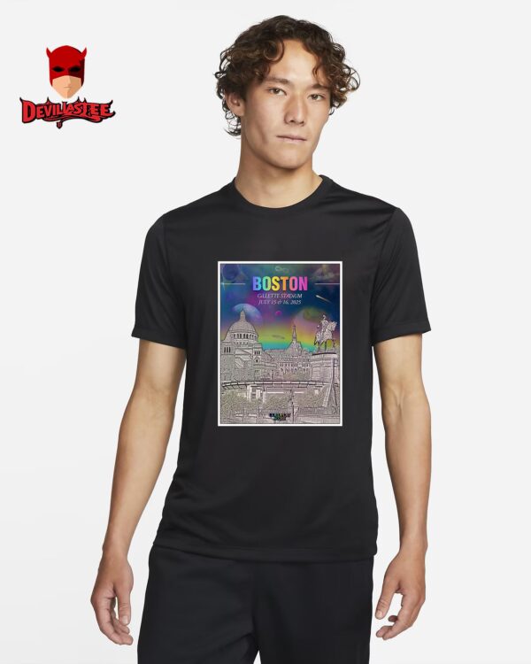 Coldplay Music Of The Spheres World Tour At Gillette Stadium In Boston Massachusetts On July 15th 2025 T-Shirt