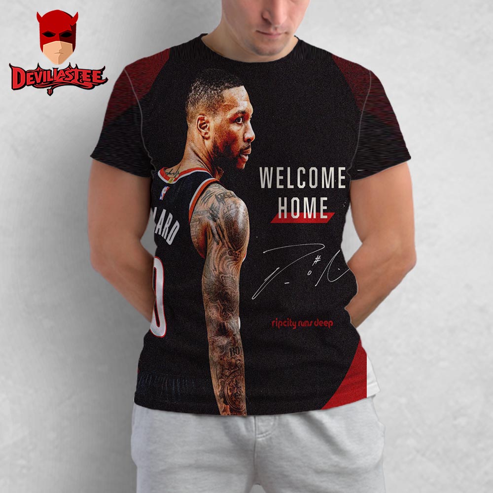 Damian Lillard Come Back Home Portland Trail Blazers Ripcity Runs Deep July 20th 2025 All Over Print T-Shirt Damian Lillard Come Back Home Portland Trail Blazers Ripcity Runs Deep July 20th 2025 All Over Print T-Shirt