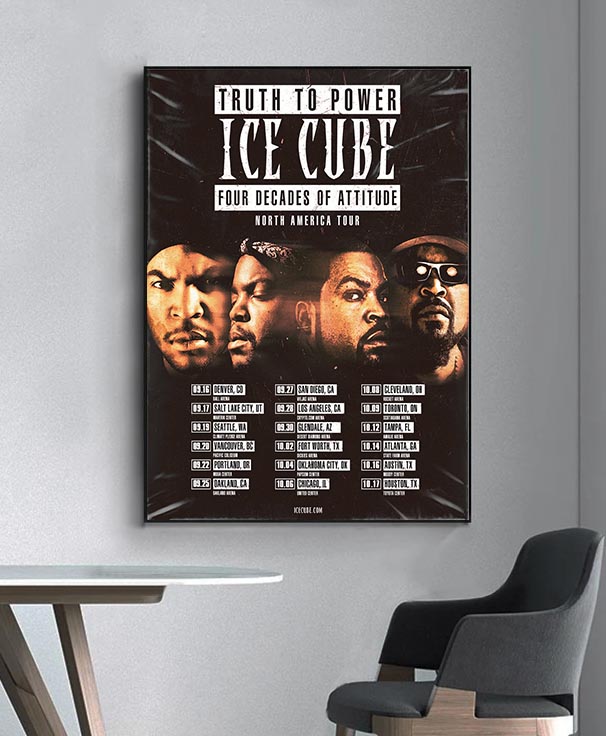 Ice Cube Truth To Power Four Decades Of Attitude North America Tour Schedule Poster On September and October 2025 Home Decor Poster Canvas Ice Cube Truth To Power Four Decades Of Attitude North America Tour Schedule Poster On September and October 2025 Home Decor Poster Canvas