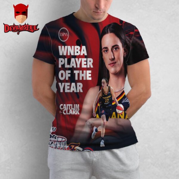 Indiana Fever Caitlin Clark The ESPY WNBA Player Of The Year 2025 Unisex All Over Print T-Shirt