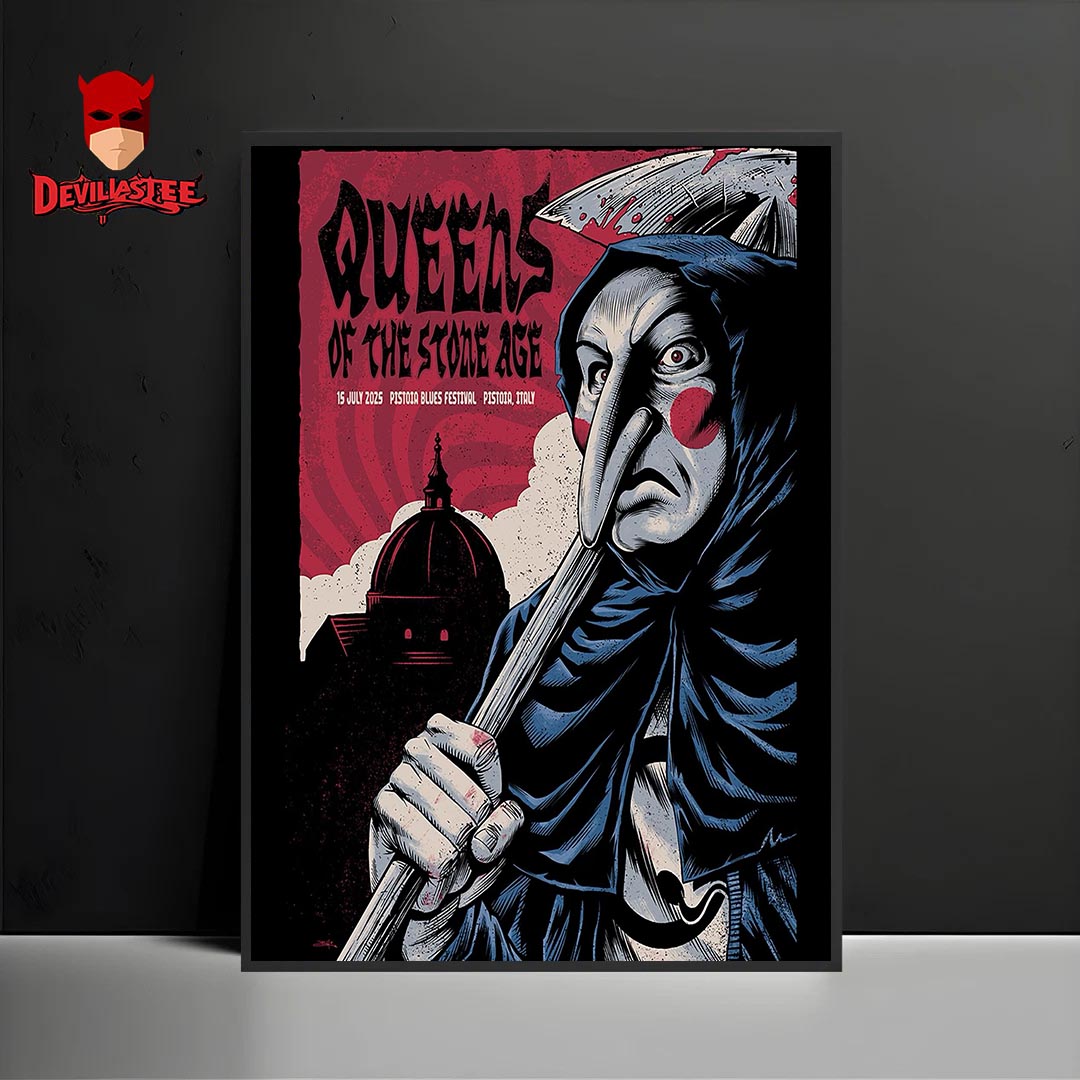 Queens Of The Stone Age At Pistoia Blues Festival On July 15th 2025 Home Decor Poster Canvas Queens Of The Stone Age At Pistoia Blues Festival On July 15th 2025 Home Decor Poster Canvas