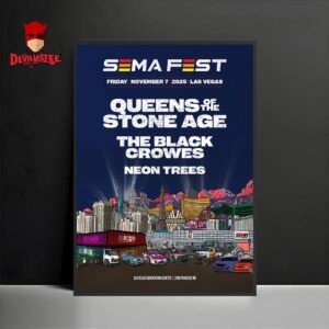 Queens of the Stone Age Headliner Sema Fest Las Vegas Convention Center In Las Vegas On November 7th 2025 Home Decor Poster Canvas