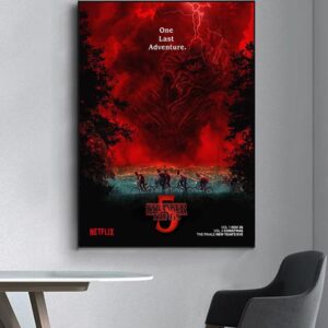 Stranger Things Season 5 One Last Adventure 3 Parts On Netflix Release November 26th 2025 Home Decor Poster Canvas